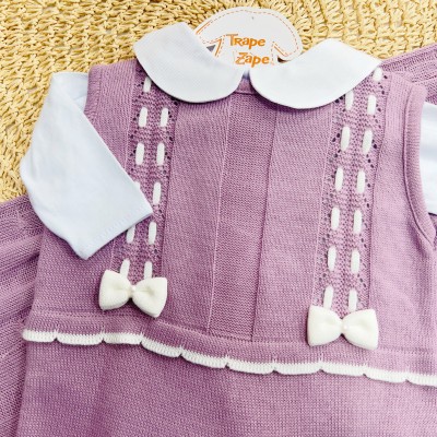  Saída de Maternidade Antonela - Branco e Lilás